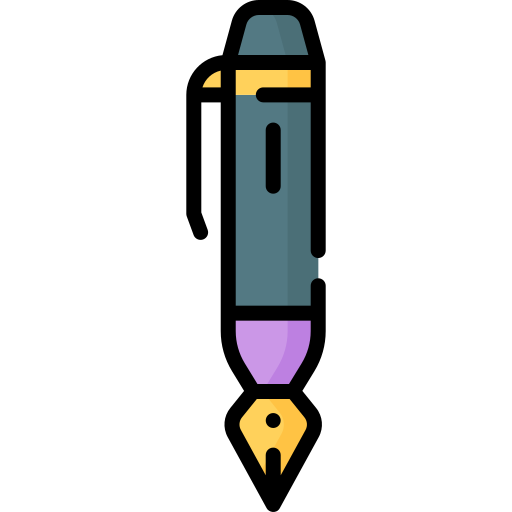 깃털 펜 Special Lineal color icon