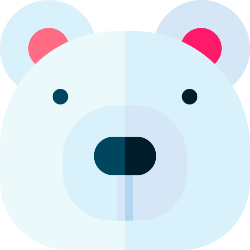 oso polar Basic Rounded Flat icono