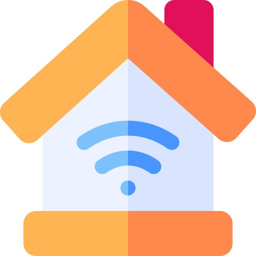 Smart house Basic Rounded Flat icon
