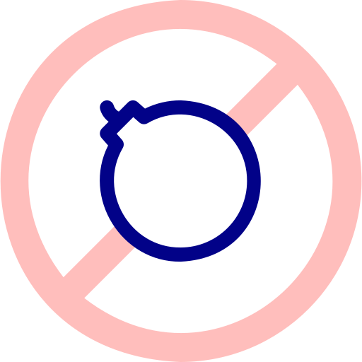 No bomb Detailed Mixed Lineal color icon