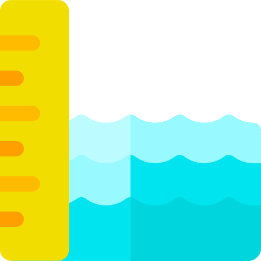 Sea level Basic Rounded Flat icon