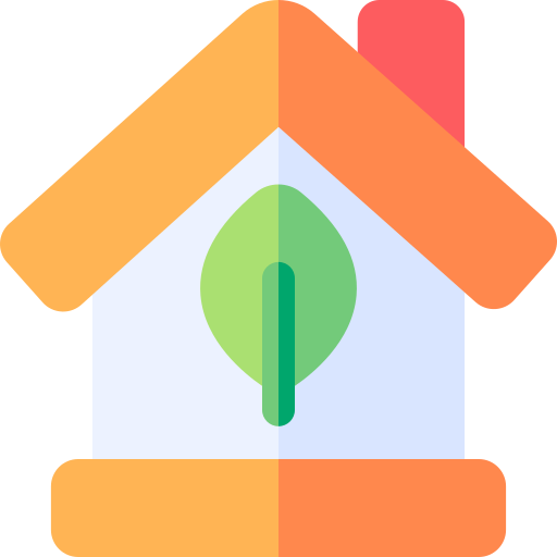 Зеленый дом Basic Rounded Flat иконка