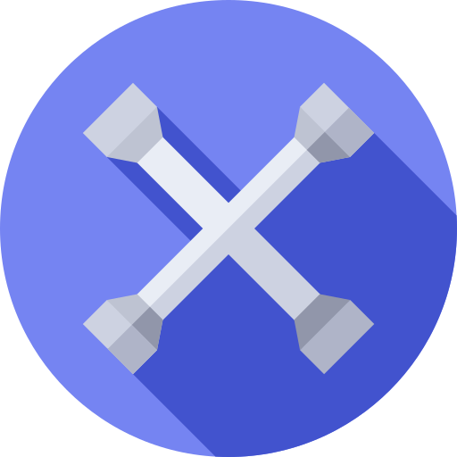 Cross wrench Flat Circular Flat icon