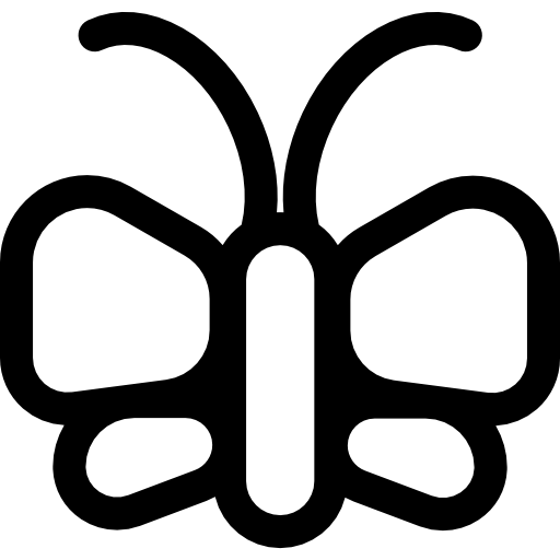 Бабочка Basic Rounded Lineal иконка