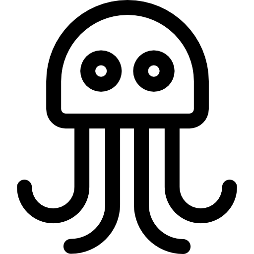 méduse Basic Rounded Lineal Icône