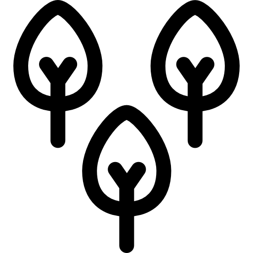 Árboles Basic Rounded Lineal icono