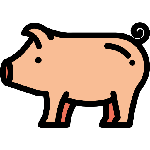 돼지 Detailed Rounded Lineal color icon