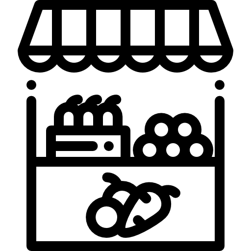 stoisko Detailed Rounded Lineal ikona