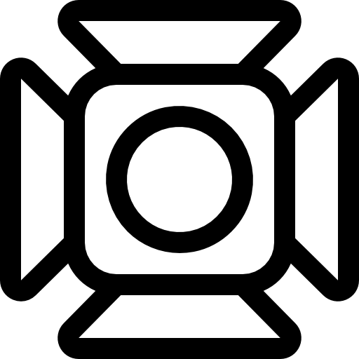 riflettore Basic Rounded Lineal icona