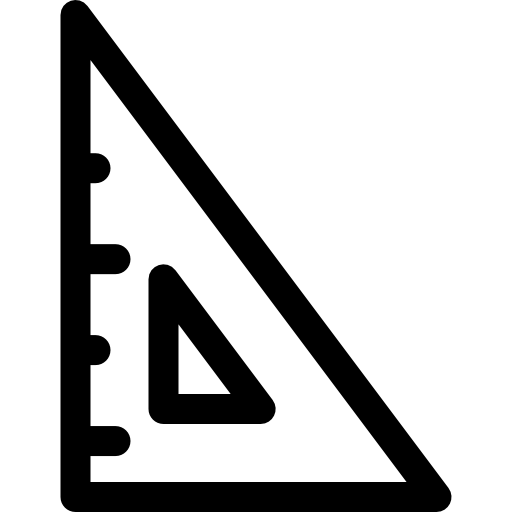gobernante Basic Rounded Lineal icono