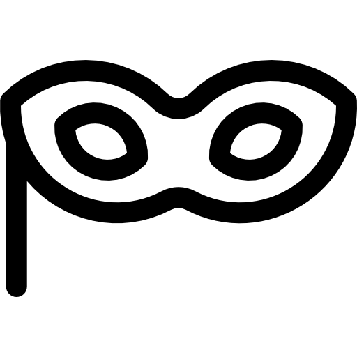 maskarada Basic Rounded Lineal ikona