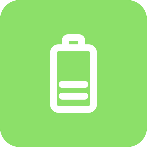 halve batterij Generic Flat icoon