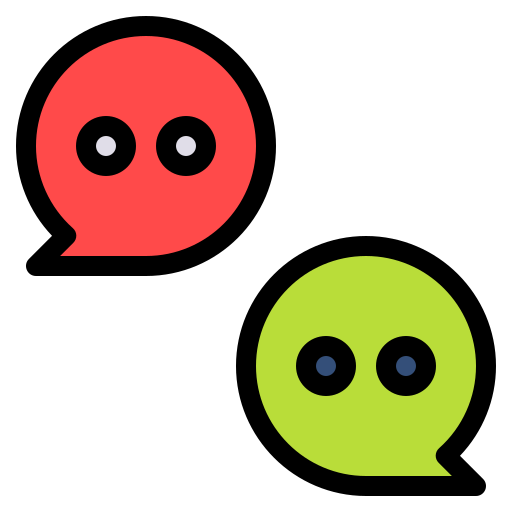 burbuja de diálogo Generic Outline Color icono