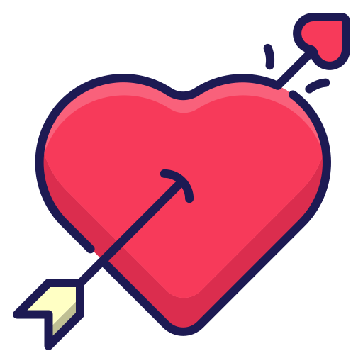 愛の矢 Generic Outline Color icon