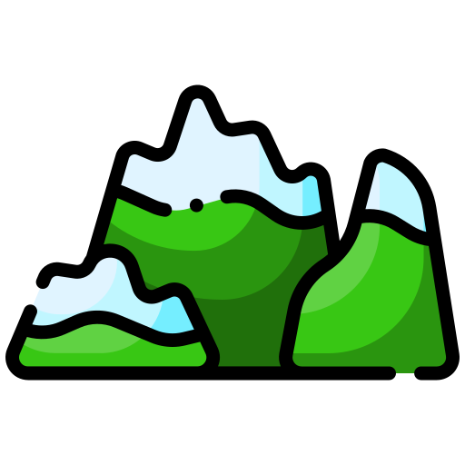 montaña Generic Outline Color icono