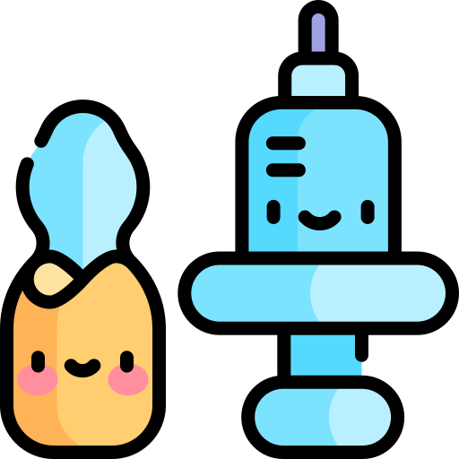 Ampoule Kawaii Lineal color icon
