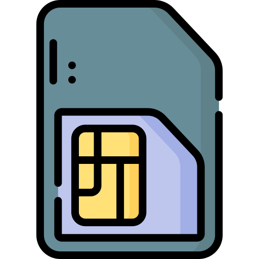 tarjeta sim Special Lineal color icono