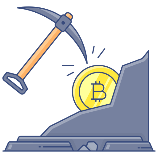 Bitcoin mining Generic Thin Outline Color icon