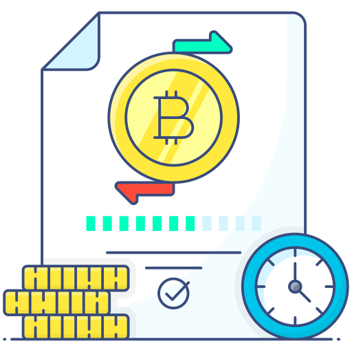 Bitcoin Generic Thin Outline Color icon