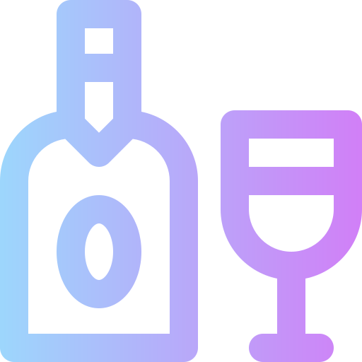 Wine bottle Super Basic Rounded Gradient icon