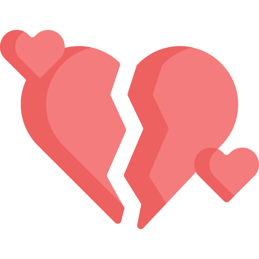 Broken heart Special Flat icon