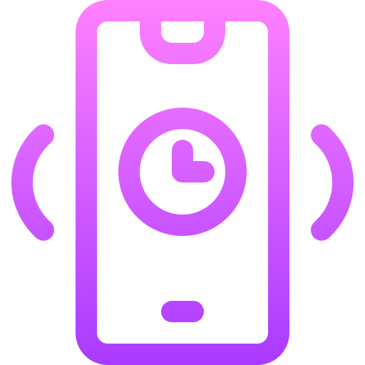 Phone alarm Basic Gradient Lineal color icon