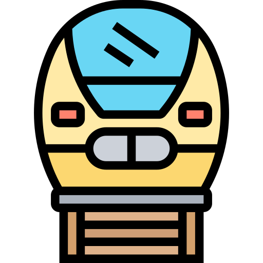 treno ad alta velocità Meticulous Lineal Color icona