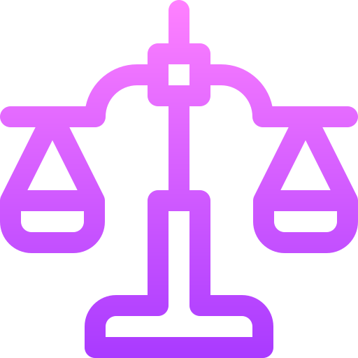 Law scale Basic Gradient Lineal color icon