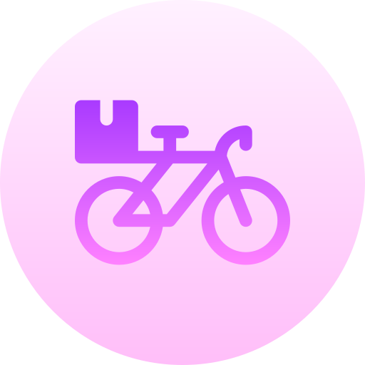 bicicleta de entrega Basic Gradient Circular Ícone