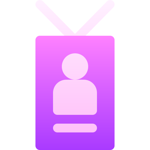 tarjeta de identificación Basic Gradient Gradient icono