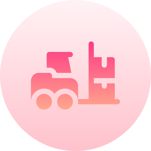 Forklift Basic Gradient Circular icon