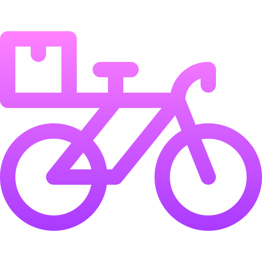 bici di consegna Basic Gradient Lineal color icona