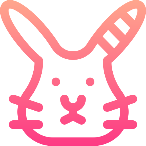 Кролик Basic Gradient Lineal color иконка