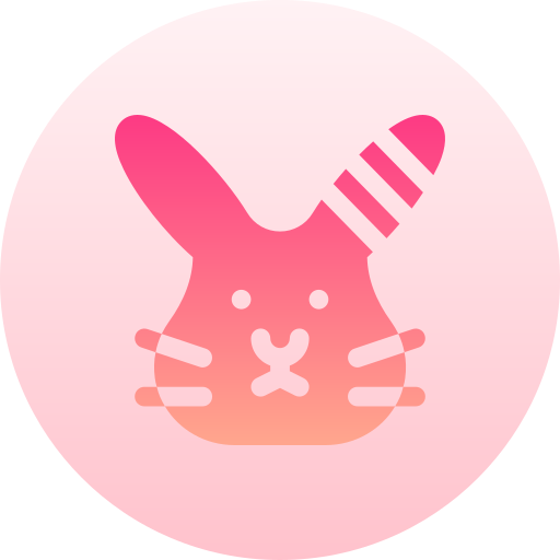 Rabbit Basic Gradient Circular icon