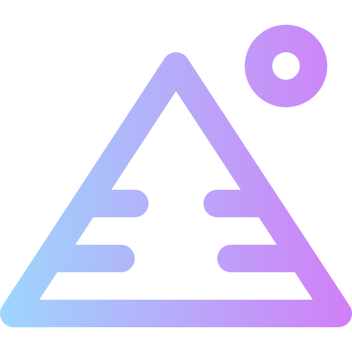 Pyramid Super Basic Rounded Gradient icon