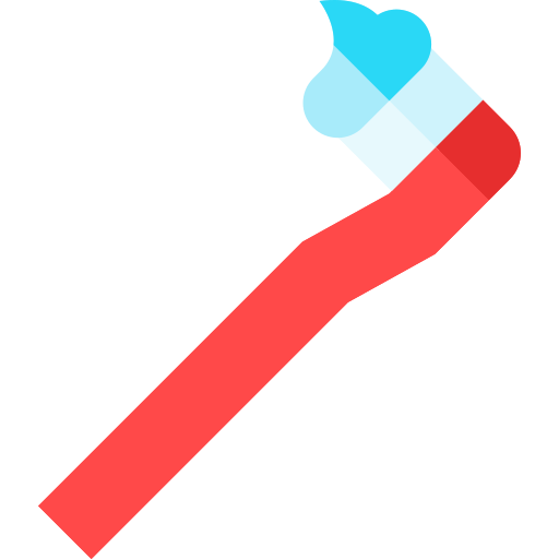 Toothbrush Basic Straight Flat icon