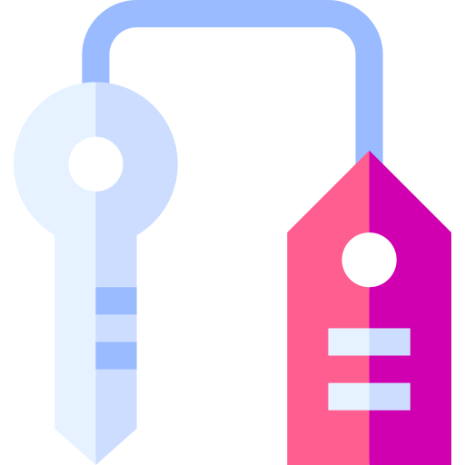 llave del cuarto Basic Straight Flat icono