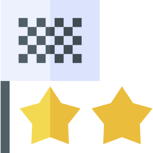 flaga w szachownicę Basic Straight Flat ikona