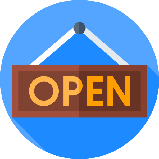 オープンサイン Flat Circular Flat icon