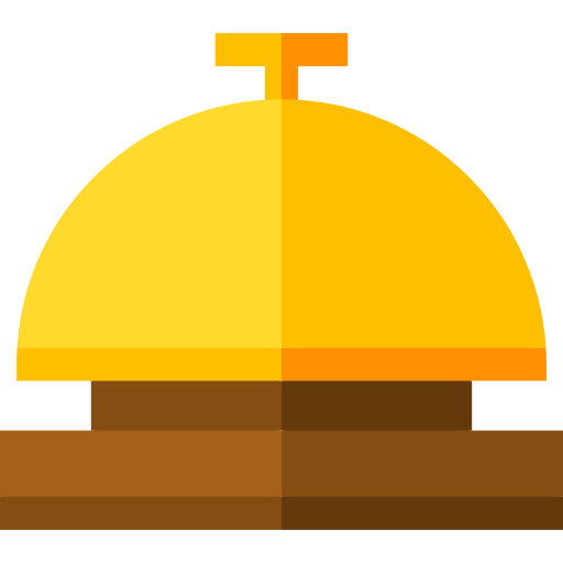 Desk bell Basic Straight Flat icon