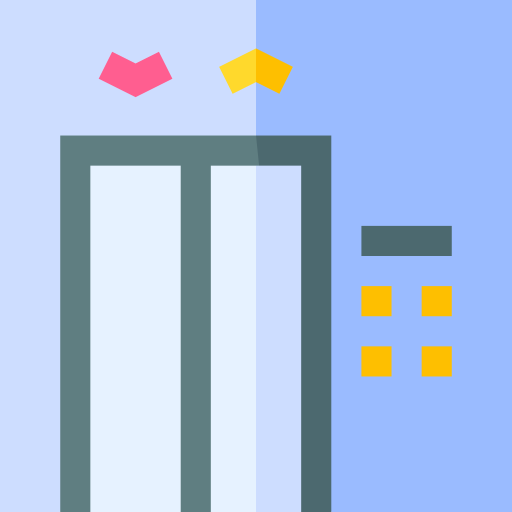 Elevator Basic Straight Flat icon