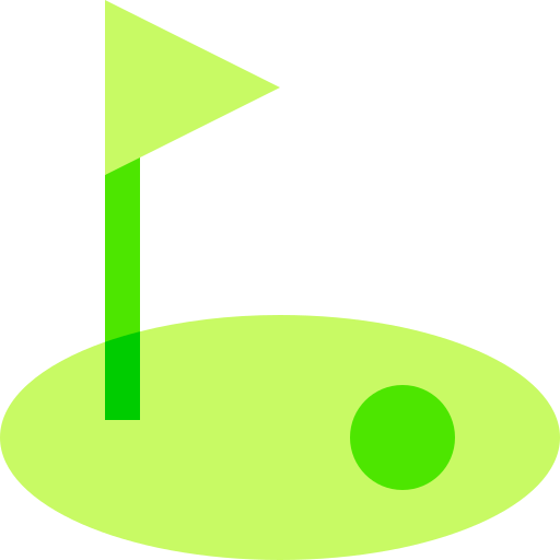 zielony golf Basic Sheer Flat ikona