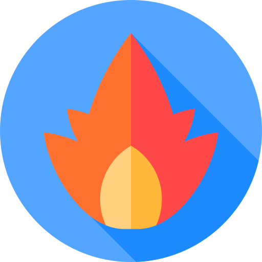 fuego Flat Circular Flat icono