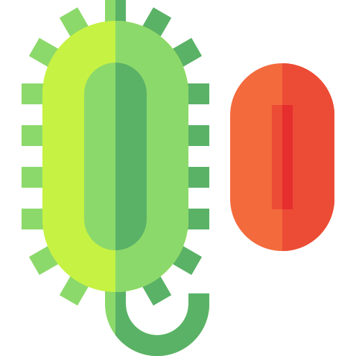 Бактерии Basic Straight Flat иконка
