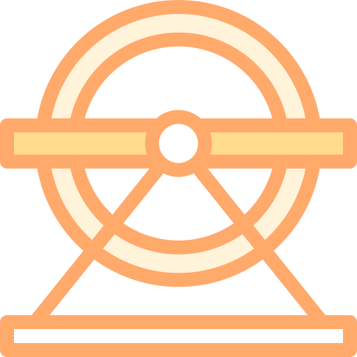 Hamster wheel Detailed color Lineal color icon