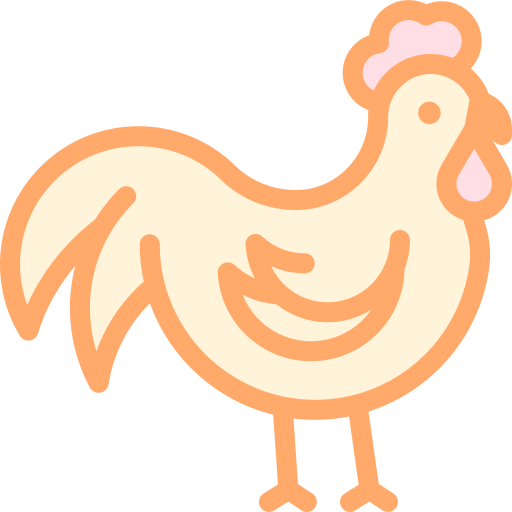 Chicken Detailed color Lineal color icon