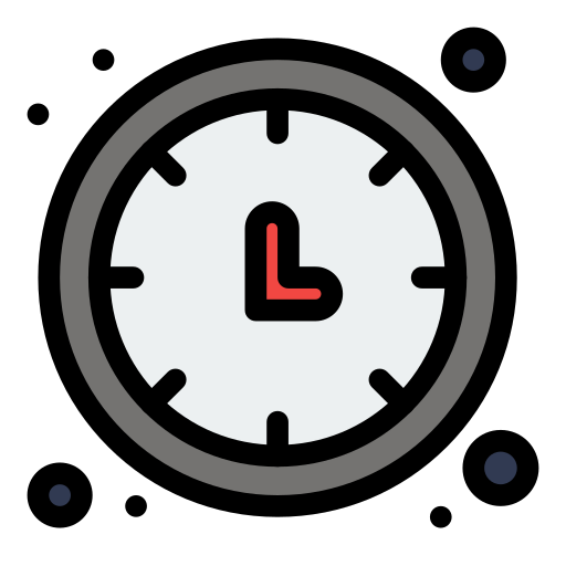 Clock Flatart Icons Lineal Color icon
