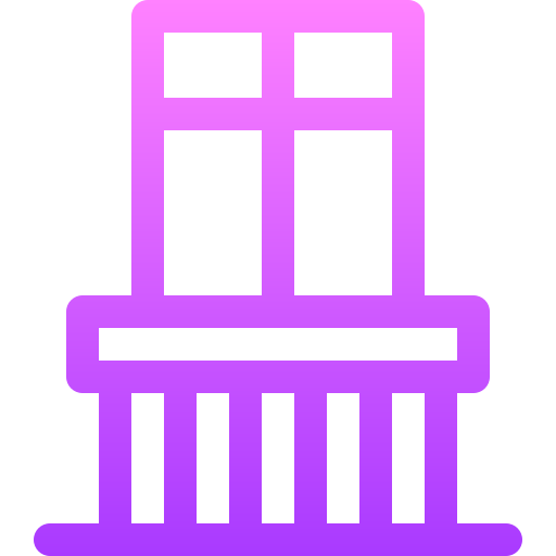 balkon Basic Gradient Lineal color icon
