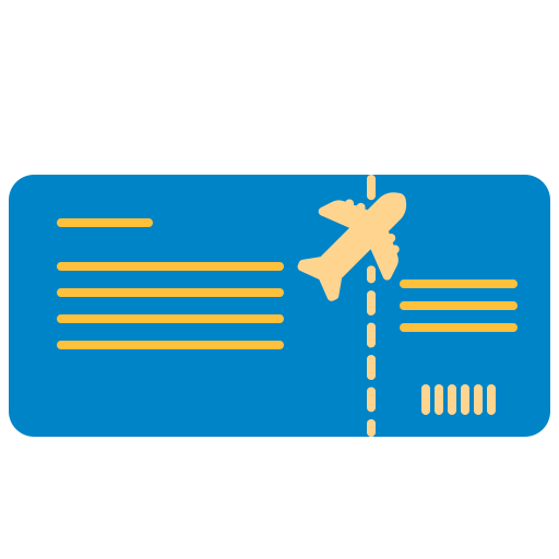 Plane ticket Generic Flat icon