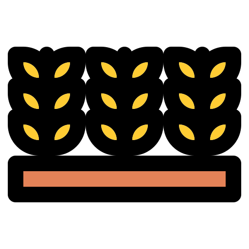 campo de arroz Generic Outline Color icono